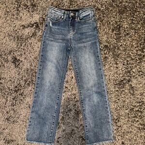 Joe's Jeans Girls Jeans Distressed Raw Hem Denim Blue Kids Size 10‎